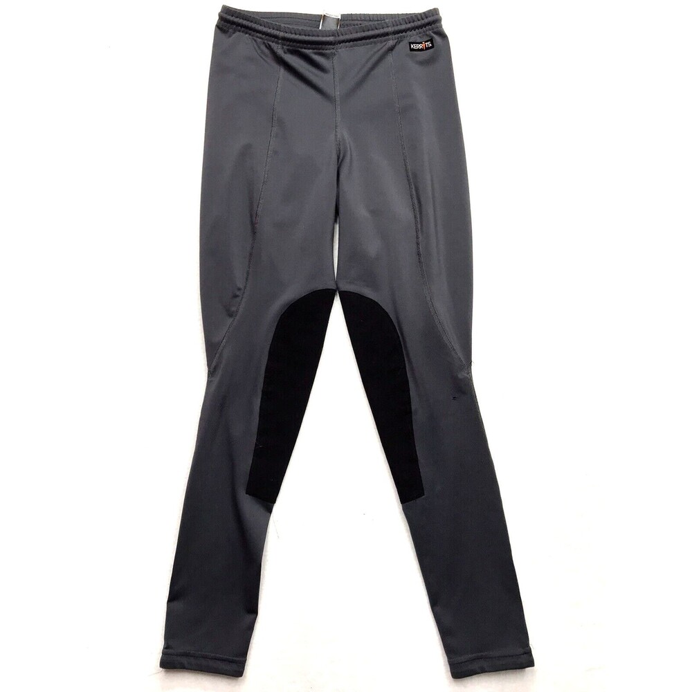 KERRITS Breeches Women 8 Gray Full Seat Riding Equestrian Pants USA Made